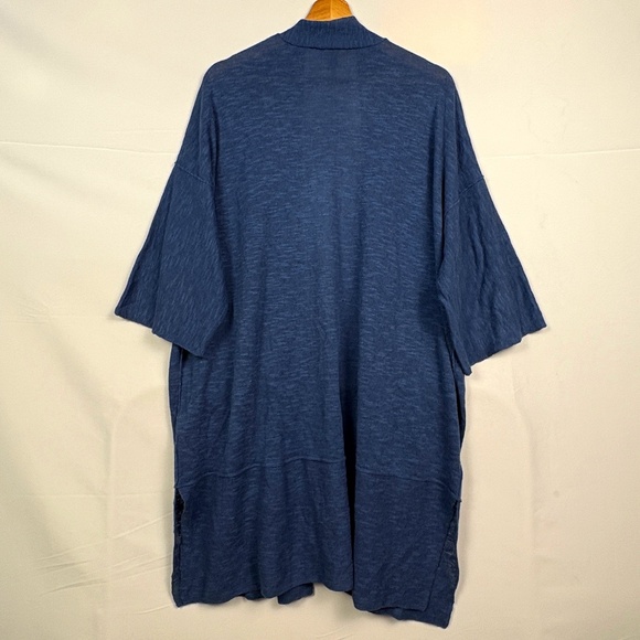 Eileen Fisher Linen Cotton Knit Duster Cardigan Top L/ XL Breathable Lagenlook - Picture 8 of 14